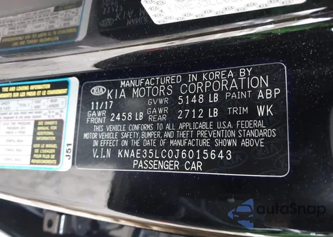 2018 Kia Stinger Gt z USA, uszkodzony, nr VIN KNAE35LC0J6015643